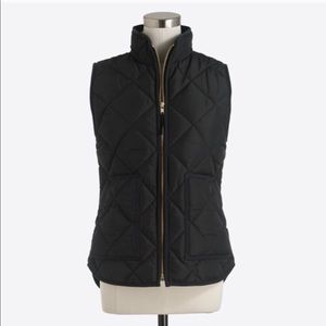 J. Crew Quilted Puffer Vest Black